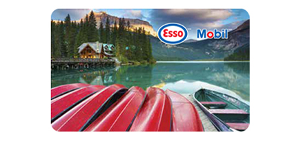 esso mobil card with lake