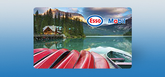 esso mobil card with lake