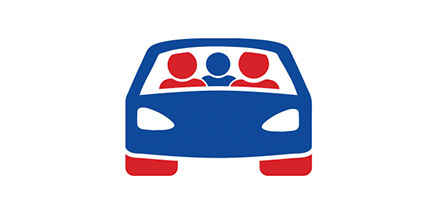 People in car icon share