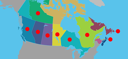 map of Canada