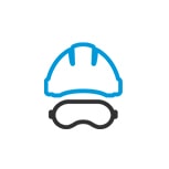 Hard hat and glasses icon