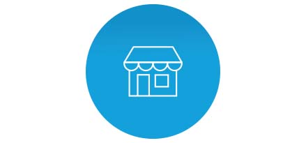 Blue store icon