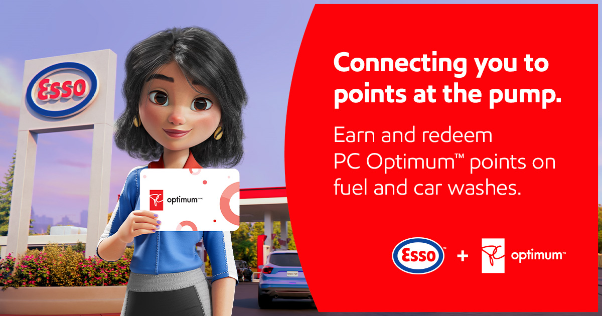 Redeem PC Optimum points at Esso stations.