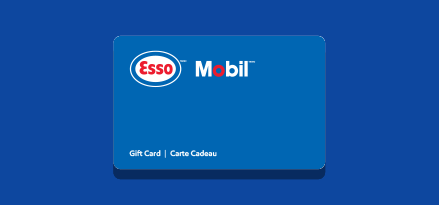 Image of the Esso and Mobil gift card. 